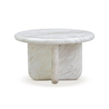 Juju 2-Piece Faux Marble Indoor/Outdoor Nesting Coffee Table Set - White
