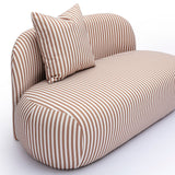 Carraway 59" Loveseat - Brown Stripes