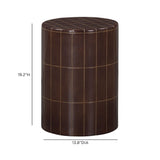 Tatiana Round Concrete Indoor/Outdoor Side Table - Maroon