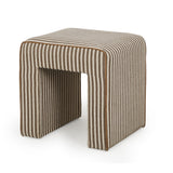Byron Square Cotton Jute Ottoman - Brown