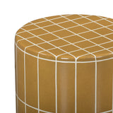 Tatiana Round Concrete Indoor/Outdoor Side Table - Ochre