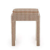 Kora Cotton Jute Contract-Grade Accent Stool - Brown