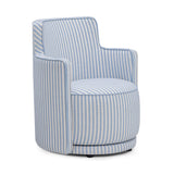 Passe Swivel Accent Chair - Blue Stripes