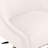 Beatrix Performance Velvet Office Swivel Chair - Cream
