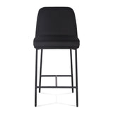 Sydney Performance Velvet Counter Stool Set of 2 - Black