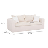 Salty 85" Indoor/Outdoor Sofa - Cream