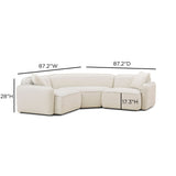 Travie 3-Piece Modular L-Sectional - Sand