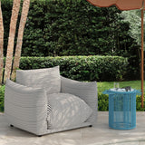 Saint Tropez Stuffed Indoor/Outdoor Armchair - Black