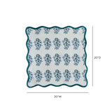 Crissy Cotton Canvas Printed Napkins - Set of 4 - Blue Cornflower