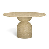 Cynthia 54" Concrete Indoor/Outdoor Dining Table - Light Emperador Marble