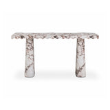 Janice 61" Faux Breccia Marble Console Desk