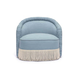 Pamela Tasseled Lounge Accent Chair - Blue