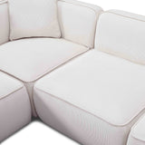 Travie 5-Piece Modular L-Sectional - White Sand