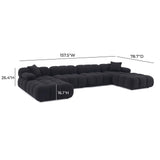 Calliope 6-piece Performance Modular U-Sectional - Black