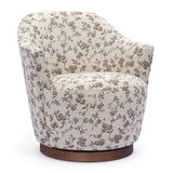 Skyla Swivel Accent Chair - Beige Floral