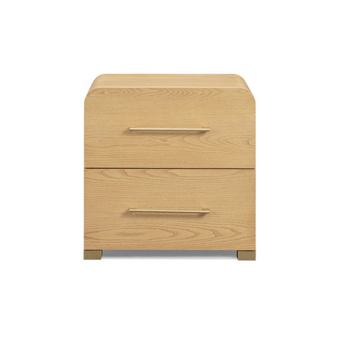 Marissa 22" Ash 2-Drawer Nightstand - Natural Ash