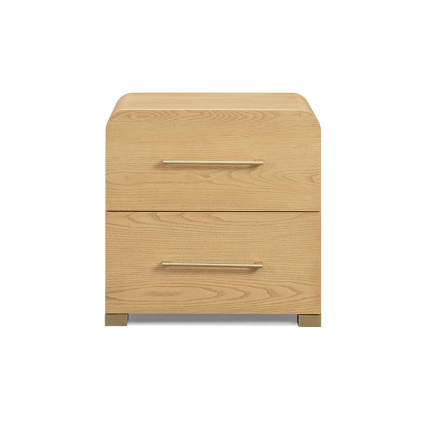 Marissa 22" Ash 2-Drawer Nightstand - Natural Ash