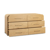 Marissa 62" Ash 6-Drawer Dresser - Natural Ash
