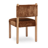 Bruno Thick Performance Chenille Straight Back Dining Chair - Bronze