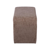 Alvie Railroad Chenille Storage Side Table - Taupe