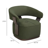 Madison Performance Swivel Accent Chair - Green