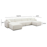 Travie 6-Piece Modular U-Sectional - Sand