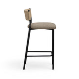 Celine Boucle Bar And Counter Stool - Brown / Counter Height