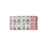 Crissy Cotton Canvas Printed Napkins - Set of 4 - Pink Vintage Floral