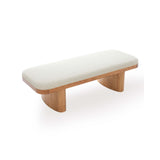 Ollie Upholstered Bench (48"-57") - White / 57"