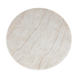 Cynthia 54" Concrete Indoor/Outdoor Dining Table - Travertine/Walnut Brown