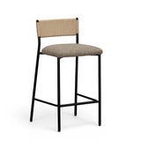 Celine Boucle Bar And Counter Stool - Brown / Counter Height