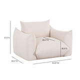 Saint Tropez Stuffed Indoor/Outdoor Armchair - Cream