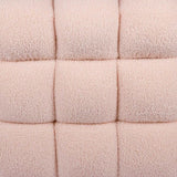 Anita 39" Faux Shearling Storage Bench With Reversible Tray Top - Pink