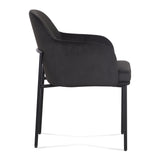 Sydney Performance Velvet Armchair - Set of 2 - Black