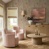 Passe Swivel Accent Chair - Pink Stripes