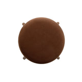Oodle Performance Vegan Mohair Bar and Counter Stool - Bronze / Light Walnut / Bar Height