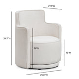 Passe Swivel Accent Chair - Cream