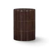 Tatiana Round Concrete Indoor/Outdoor Side Table - Maroon