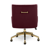 Beatrix Performance Velvet Office Swivel Chair - Burgundy