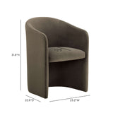 Seraphina Performance Velvet Dining Chair - Chocolate Brown