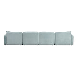 Travie 6-Piece Modular U-Sectional - Sea Blue