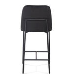 Sydney Performance Velvet Counter Stool Set of 2 - Black