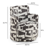 Passe Swivel Accent Chair - Black