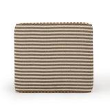 Byron Square Cotton Jute Ottoman - Brown