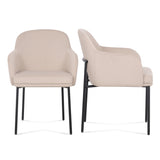 Sydney Performance Velvet Armchair - Set of 2 - Taupe