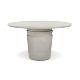 Margot 54" Indoor/Outdoor Round Dining Table - Light Grey