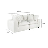 Cali 80" Modular Loveseat - Pearl