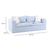 Salty 85" Indoor/Outdoor Sofa - Light Blue