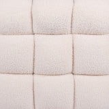 Anita 39" Faux Shearling Storage Bench With Reversible Tray Top - Cream
