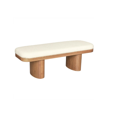 Ollie Upholstered Bench (48"-57") - White / 48"